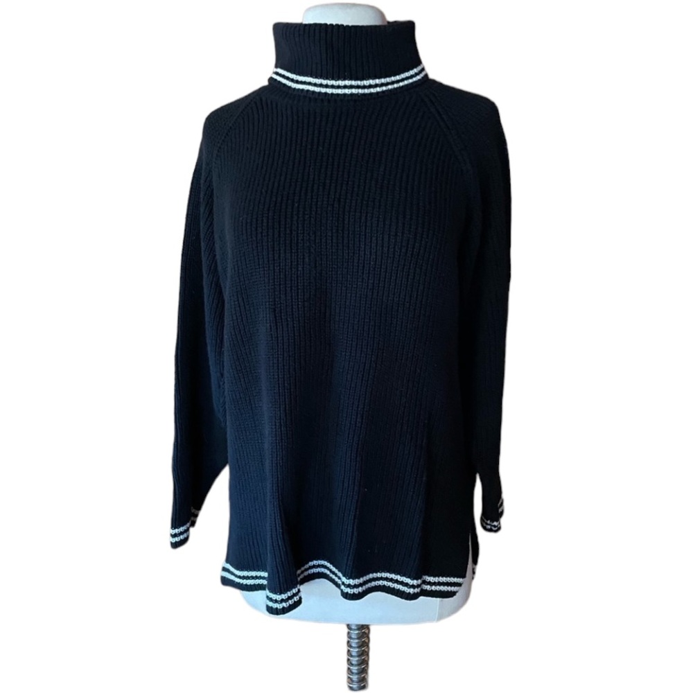 Vintage Liz Sport 100% Cotton Turtleneck Sweater‎